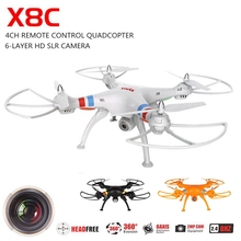 Black/White/Orange Drones X8C Aerial Senior Shaft Aircraft RC Quadcopter With 2.0MP HD Camera Hot Sale Remote Control Helicopter