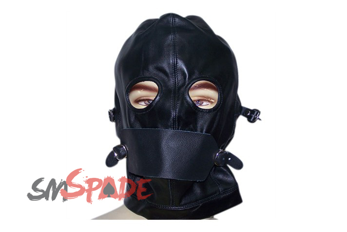 6% off Free shipping PU leather head gear hoods for couples sex game funny sex slave mask adult sex product flirting