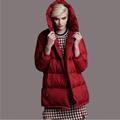 Latest Winter Fashion Women Down jacket Hooded Thickening Super warm Medium long Coat Pure color Loose