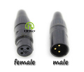 XLR plug Hot Sale 2pcs Black 3 Pin XLR Audio Cable Connector MIC Plug 3 Pin