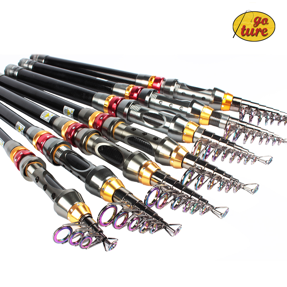 Image of Goture Telescopic Fishing Rod 1.8-3.6Meter Carbon Fiber Carbon Spinning Sea Rod Fishing Tackle Tools Pole