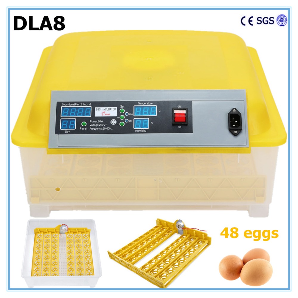 Home Automatic Egg Incubator 48 Eggs Chicken Incubator Brooder Eggs 