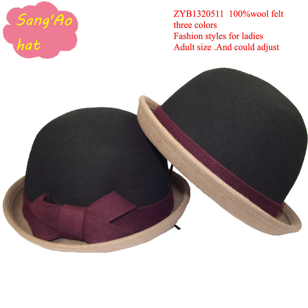 cheap wholesale new fashion double color trilby hats cheap wholesale new fashion double color trilby hats
