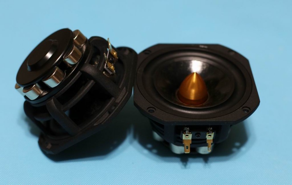 2pcs HiEND 4inch GOLD NEO full range fullrange speaker defy lowther fostex Aura MK2 eddition 