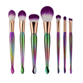 7Pcs rainbow Mermaid Makeup Brushes Set for Foundation Eyebrow Eyeliner Blush Concealer blending Brushes Cosmetic Beauty
