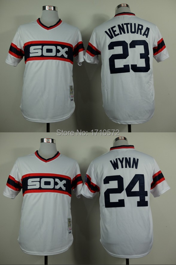Cheap Men's Chicago White Sox Throwback Shirts 24 Dayan Viciedo 23