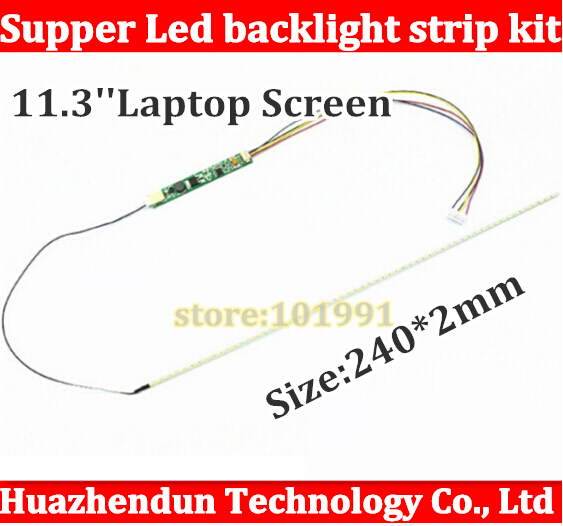 25pcs 240mm Adjustable brightness led backlight strip kit,Update 11.3inch laptop ccfl lcd to led panel screen