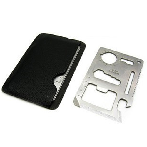 Image of Pocket Mini 11 in 1 Multi Credit Card Survival screw Saw blade hiking Tool Kits Hunting Multifunction Useful
