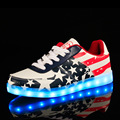 2016 Lovers Light Up Shoes For Men And Women Unisex Adult LED Flat Footwear Europe Style