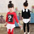 Girls clothes Baby Girl Clothing Set Children Flower Bow Cute Suit 2PCS Kids Twinset Top T