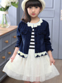 Thumbaby Denim Jacket Sports Suits Girls Clothing Set Tracksuit Floral Dress Denim Jacket Sports Suits Girls