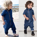 New Baby Boy Clothes Newborn Kids Romper Denim Zipper Jumpsuit Outfits
