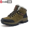 Break Out New Men Boots for Men Winter Snow Boots Warm Fur Plush Lace Up High