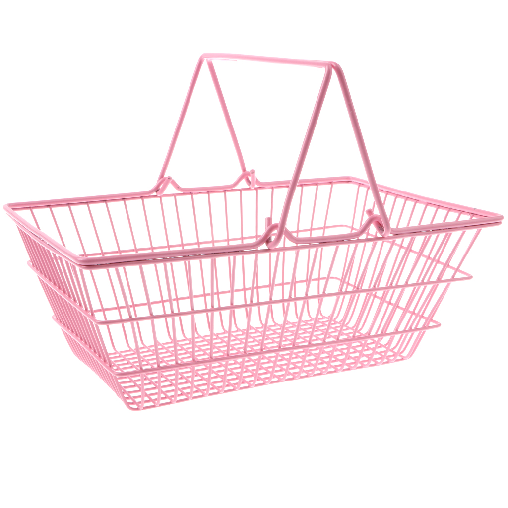 Mini Supermarket Shopping Basket Kids Entertainment Toy Play Gift Pretend Basket 