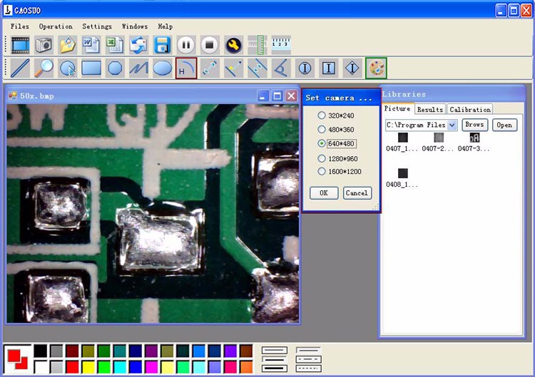 optional software for usb microscope gaosuo