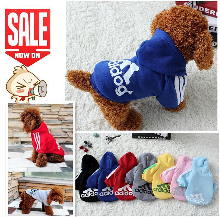Image of Dog Clothes Pets Coats Soft Cotton Puppy Dog Clothes Adidog Clothes For Dog New 2015 Autumn Pet Products 7 colors XS-4XL
