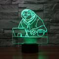 New Zootopia Sloth Lamp 3D Night Light Touch Button lamparas de mesa Novelty Lighting for Children