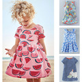 New 2017 Quality Brand 100 Cotton Baby Girls Dresses Summer Children Clothing Short Sleeve Kids Striped