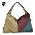 Designer Elegant Patchwork Women s Shoulder Bag Canvas Female Casual Panelled Crossbody Bag Envelope Style Portable