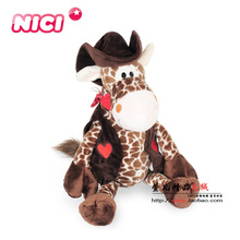 35cm Germany Nici Cowboy Series Animal Plush Toy Lion Tiger Giraffe Child Birthday Christmas Presents 1pcs