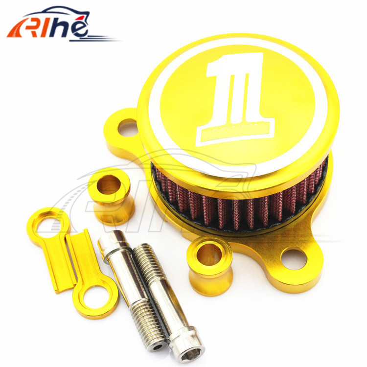 brand new motorcycle aluminum Air Cleaner Intake Filter golden color fit For Harley Sportster XL883 XL1200 2004-2014 #340C10