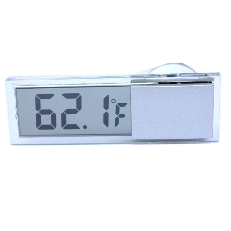 Image of Electronic Liquid Transparent Sucker LCD Thermometer Indoor Digital Thermometer Automotive Supplies Tools Car Thermometer