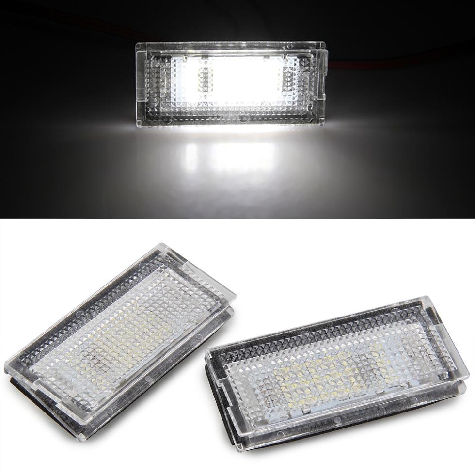 Qook 2piece White 18 LED License Plate Lights Lamps Bulbs for BMW E46 4D (98-03)