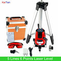 KaiTian Laser Level Tripod with 360 Rotary Self Leveling Outdoor Slash Function Euro Plug 635nM 5