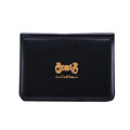 Black PU Cover Passport Credit Card Holder Bags Bowknot Print Visiting Card Wallet Leather Bowkont Purse