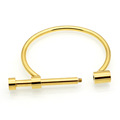 Fashion Lady Luxury Famous Brand Jewelry Stainless Steel Women Gold Bangle Matched D Upper Arm Bracelet