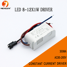 Free shipping High Quality 300mA LED Driver 8W 9W 10W 11W 12W * 1W Lighting Transformer Power Supply for LED Lihgt Lamp Durable