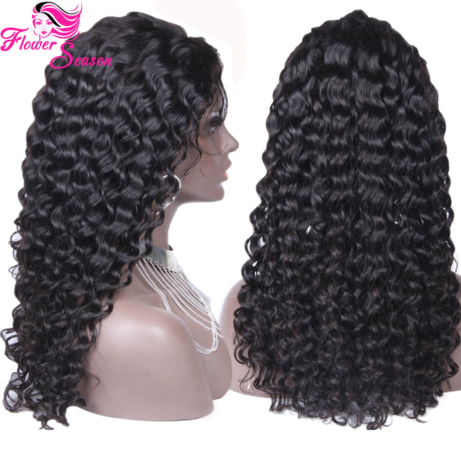Image of Free Parting Curly Silk Top Glueless Full Lace Wigs Peruvian Human Hair Silk Top Lace Front Wig With Natural Hairline