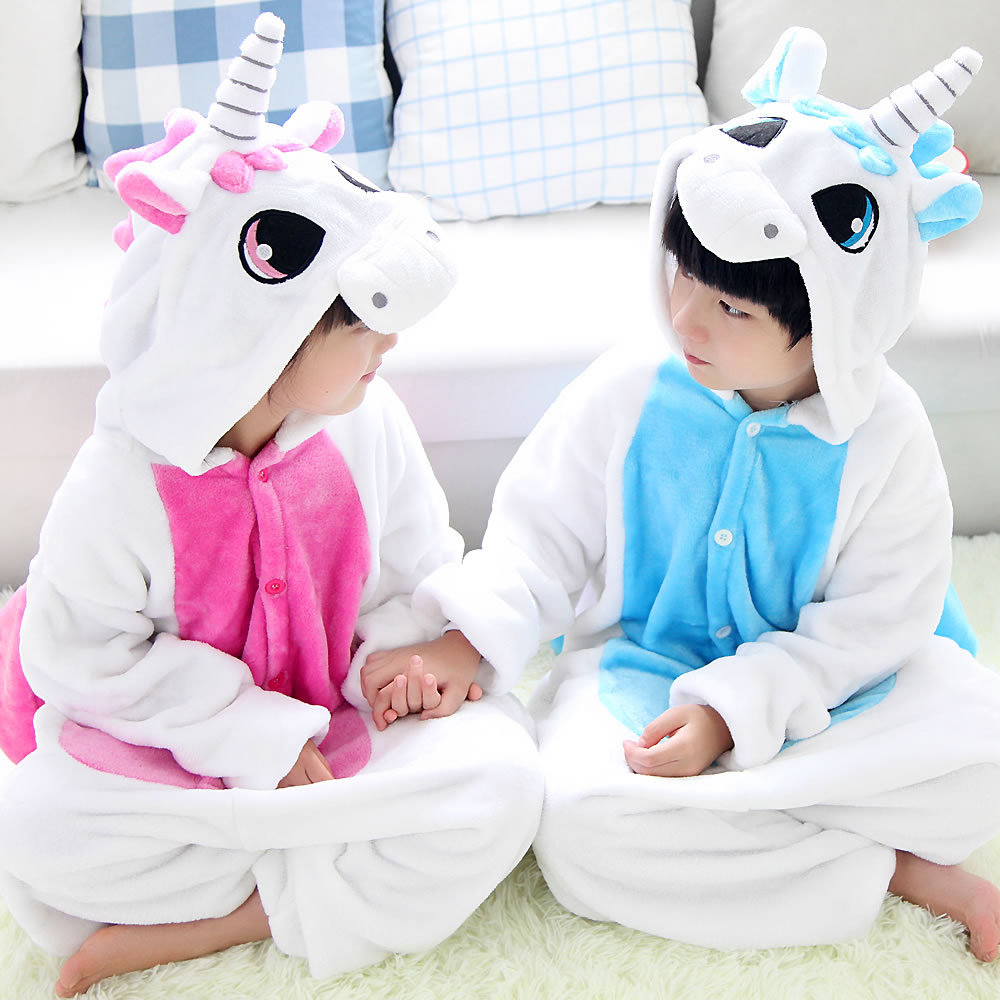 Boys Girls Pajamas Spring Autumn Winter Children Flannel pijamas Stitch Dinosaur Unicorn Kids Cos Animal pyjama