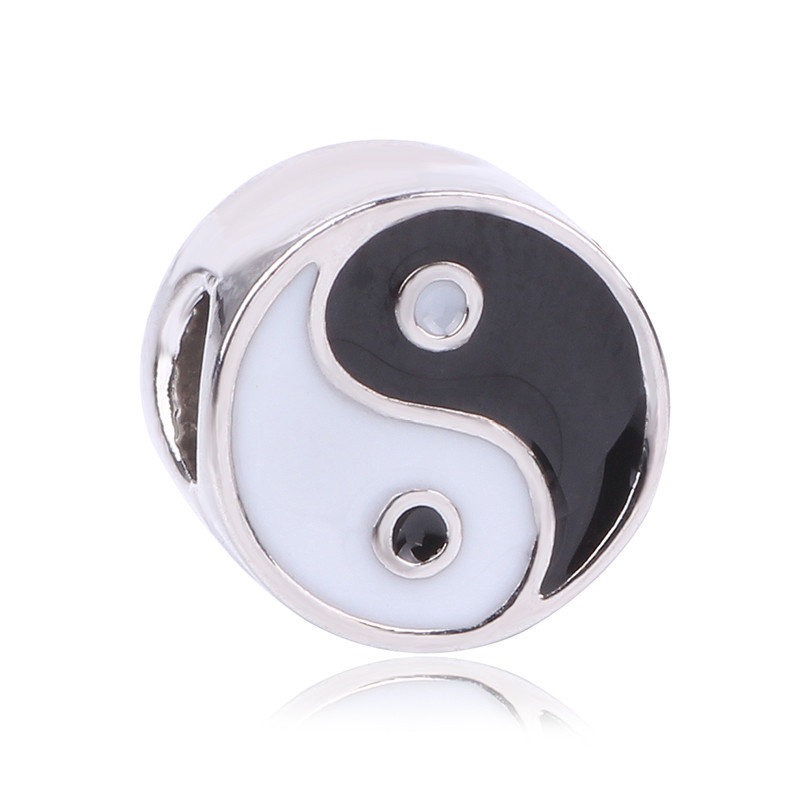 LOVELY SILVER GUARDIAN ANGEL IN LONG ROBE CLIP ON CHARM TIBETAN SILVER