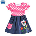 novatx H4725 girls dresses branded cartoon character children clothes casual summer kids girls dress baby frocks