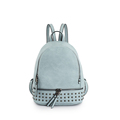 Fashion Nubuck Leather Backpack Rivet Ornament PU Daypack Preppy Style Zipper Bag Designer Solid Color Casual