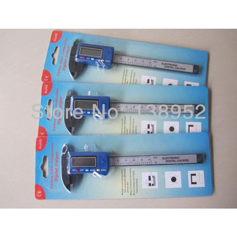 Купить 0-100 мм 4-дюймовый цифровой штангенциркуль углеродного волокна ...