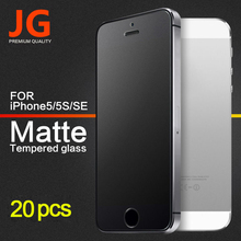JG 20pcs/lot No Fingerprint Premium Tempered Glass Screen Protector For iphone 5 SE 5s 5C Frosted Glass Protective Matte Film