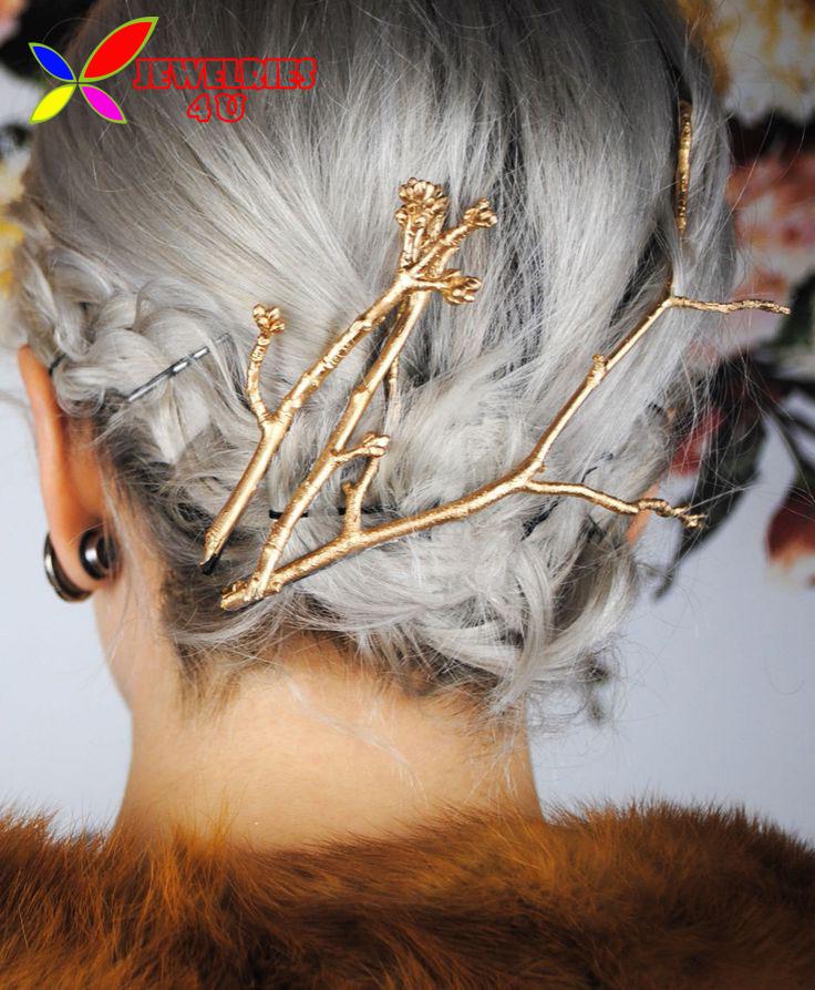 Image of 2016 Tree Clip Fashion Novel Designer Vintage Metal Branches Hairpins for Women Wedding Hair Jewelry Aaccessories pinzas de pelo