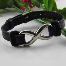 New Fashion jewelry Infinity symbol bracelets ,Leather bracelet, women jewelry, bracelets & bangles wholesale