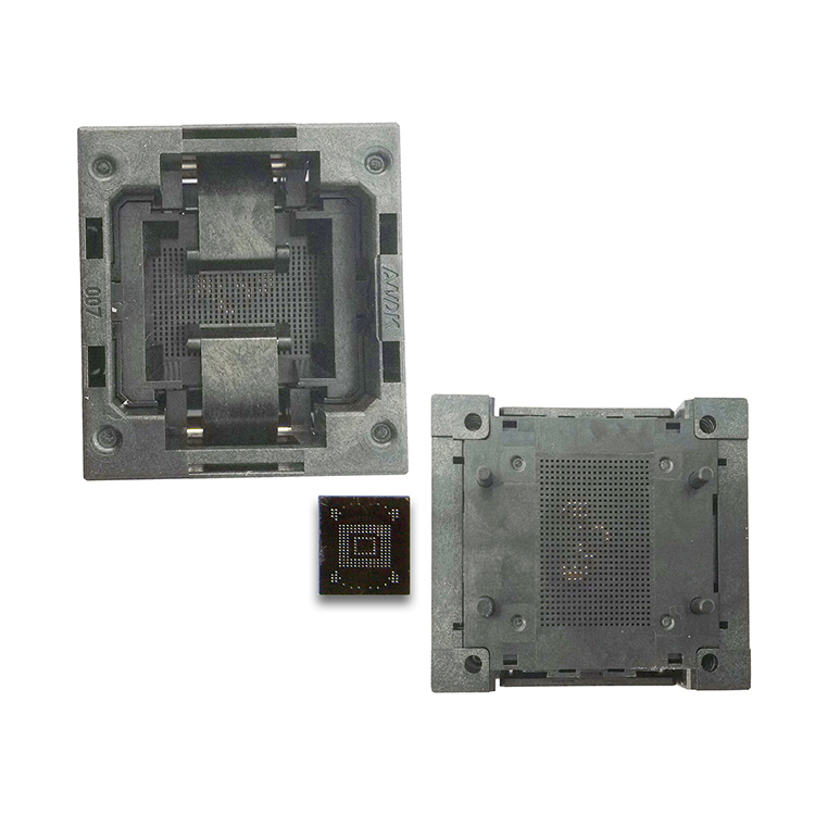 EMMC153/169 socket adapter OPEN-TOP smart digital device GPS device flash memory data recovery burn-in test programming code 007-eMMC-0.5-153-10x11-B-02
