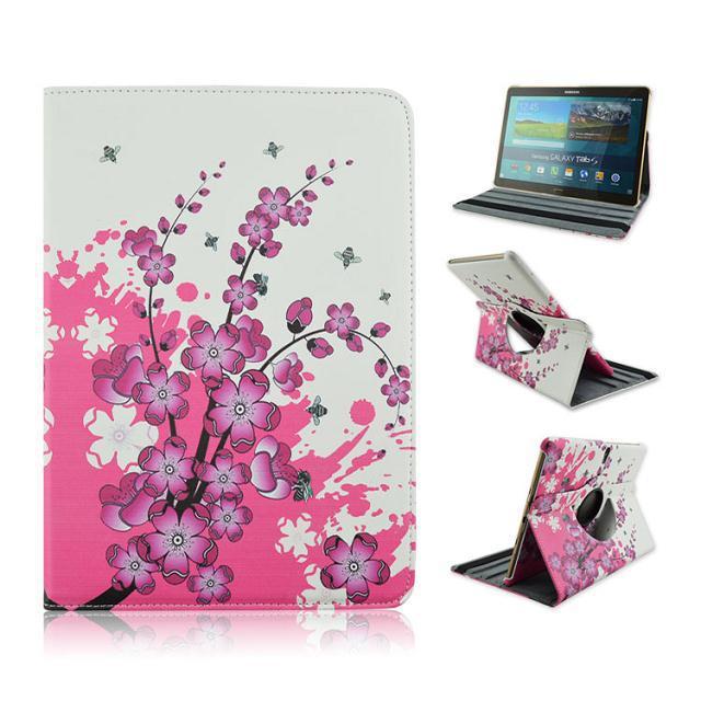 Pattern For Samsung Galaxy Tab S 10.5 inch T800/T801/T805 Tablet PU Leather Case Cover Rotating w/Screen Protective Film