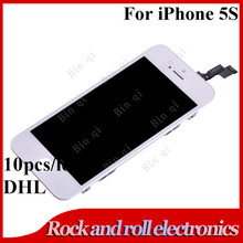 10PCS LOT White Black Mobile Phone Parts For iphone 5S LCD Display With Touch Screen Digitizer