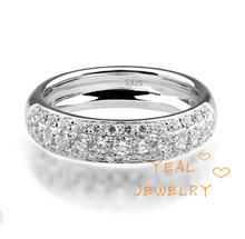 Bague femme $2.0 Wedding Rings For Women Sterling Silver Imitation Diamond Jewelry Free Shipping Sz7-Sz9 MSR037