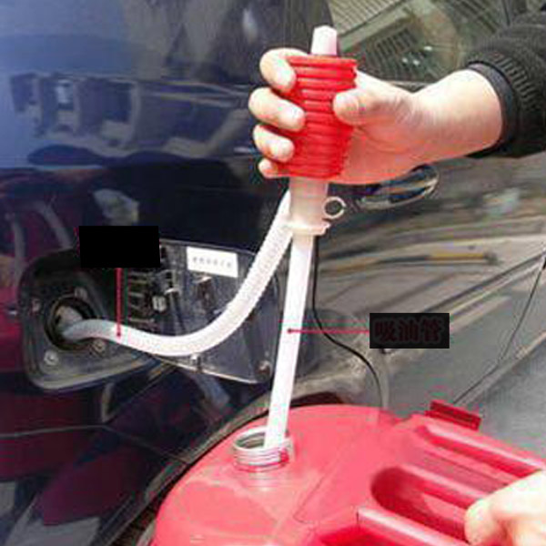 Free Shipping Portable Manual Car Siphon Hose Gas Oil Water Liquid Transfer Hand Pump Sucker Hot
