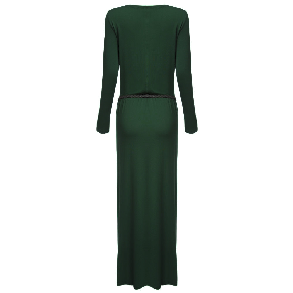 VESTLINDA Vintage Vestidos Longo Jurken Women Maxi Dress Full Sleeve Casual Dress Autumn A Line Solid Ropa Mujer Long Dress 3