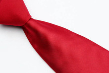 ST002 Red Solid Stripes Fashion Jacquard Woven Silk Polyester Tie Gravata Casual Neckties For Man Business
