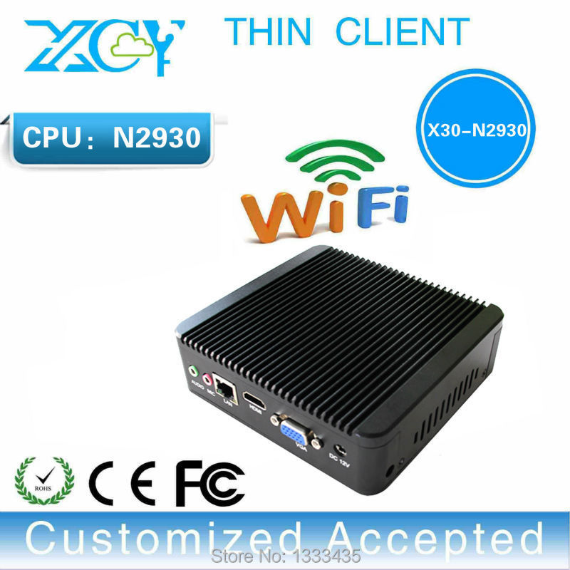 Hot selling X30-N2930 quad core 1.83GHz latest desktop computers mini thin client business PC terminal support videoconference
