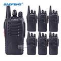 6pcs BaoFeng 888s Walkie Talkie with Headset Long Range 2 Way Radios Rechargeable Business Ham Radio