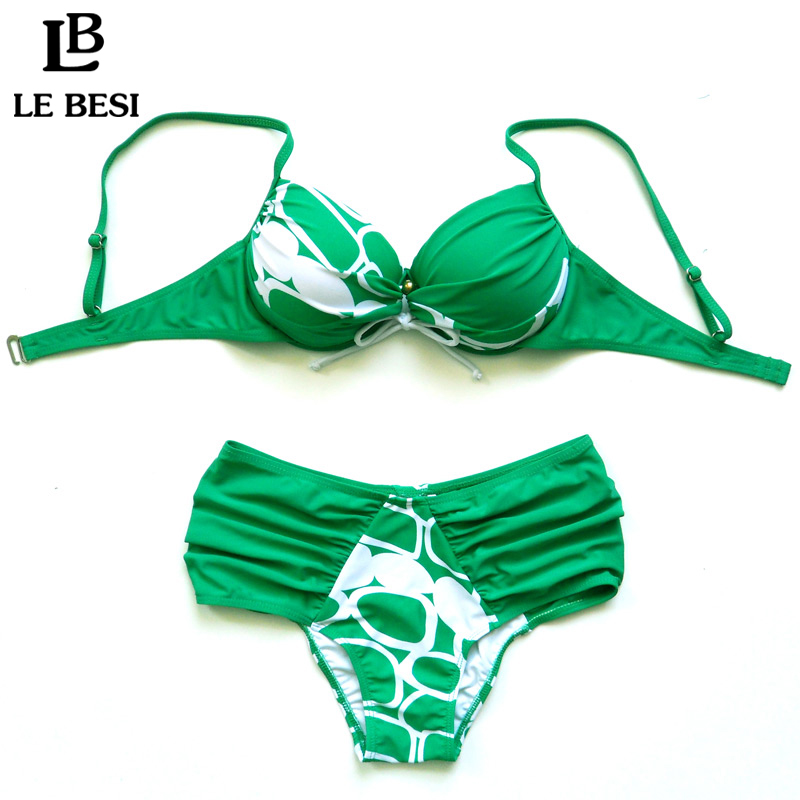New 2016 Plus Large Size Push Up Bikini Set For Woman Brazilian Sexy Swimsuit Green Black Sexy Bathing Suit Brazilian Trikini New 2016 Plus Large Size Push Up Bikini Set For Woman Brazilian Sexy Swimsuit Green Black Sexy Bathing Suit Brazilian Trikini